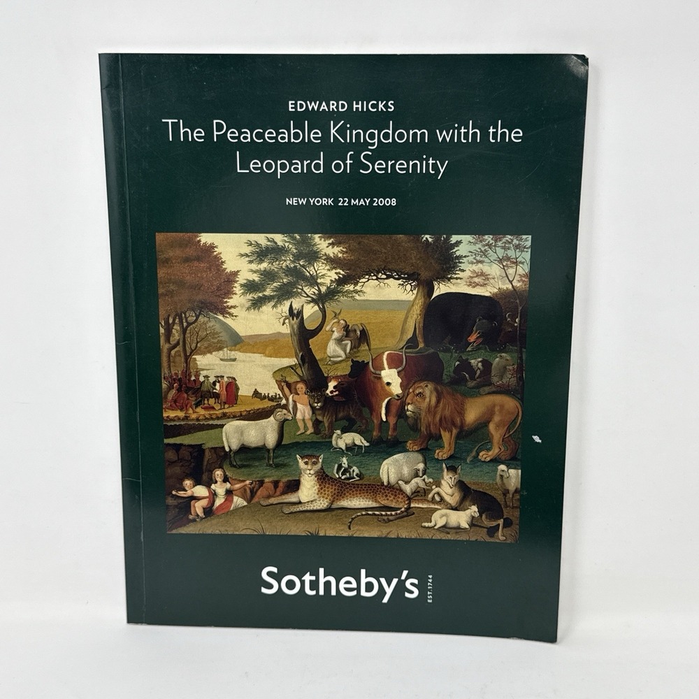 Sotheby's Auction Catalog Edward Hicks Peaceable Kingdom Leopard of NY 5/22/08